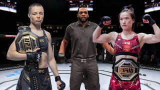 Zhang Weili VS Rose Namajunas This time Zhang Weili violently knocked out Rose Namajunas UFC [upl. by Yann]