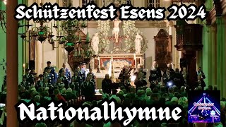 Schützenfest Esens 2024  Deutsche Nationalhymne in der St Magnus Kirche [upl. by Recnal]