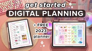 How to Plan on your iPad or Samsung Tablet  FREE Digital Planner 2023 [upl. by Anahsat694]