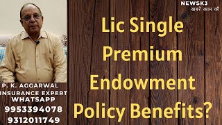 LIC Single Premium Endowment Policy table number 917 [upl. by Rosane706]