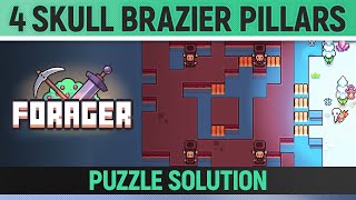 Forager  Four Skull Brazier Pillars Puzzle  How to solve [upl. by Pawsner731]