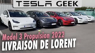 LIVRAISON TESLA Model 3 Propulsion 2022 d’un abonné  état des lieux [upl. by Yllib92]