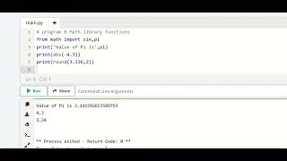 46 Unit 4  Program 8  Math Library in Python [upl. by Nonez619]