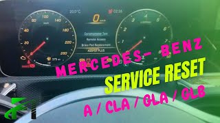 MERCEDES ACLASS l SERVICE RESET l ASSYST PLUS l GLA CLA GLB A [upl. by Roseline53]