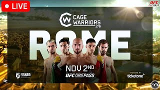 Cage Warriors 179 Paternò vs Bueno  LIVE STREAM  MMA Fight Companion  CW 179 Rome Italy [upl. by Chen502]