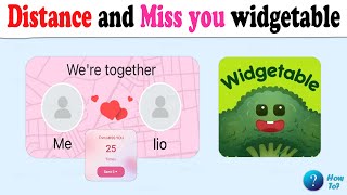 How to add distance widget on widgetable app iPhone amp Android [upl. by Francoise211]