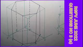 Draw the isometric view of a hexagonal prism having side of basc 25 nnm and axis 65 mm long resting [upl. by Yrtnej]