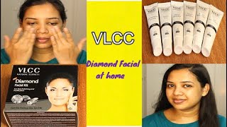 VLCC Diamond Facial Kit STEP BY STEP DEMO  VLCC diamond facial Kit Review  Makeup With Garima [upl. by Tiffa]