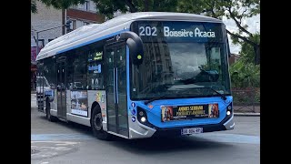 BUS 202 RATP  Montreuil Boissière Acacia Porte de Montreuil [upl. by Aigroeg]