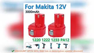 ✔️For Makita 12V Battery For Makita 1222 1233 1220 1234 1235 1925982 PA12 6213D 6 [upl. by Hercules]