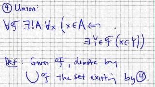 Axiomatic Set Theory 4 Pairing and Union Axioms [upl. by Levins289]