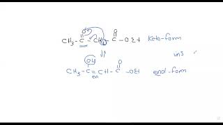 Ketoenol tautomerism of ethyl acetoacetate [upl. by Gratiana]