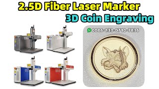 3D Coin Relief Engraving 25D 100w fiber laser marker relief engraving coins molds metals [upl. by Roque]