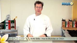 Knife Skills  How to Brunoise an Onion [upl. by Enetsirhc]