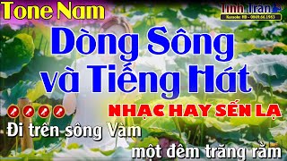 Dòng Sông Và Tiếng Hát Karaoke Nhạc Sống Tone Nam  Tình Trần Organ [upl. by Imray]