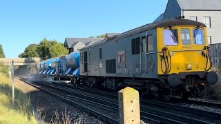 BR Blue 73201 ‘Broadlands’ amp 73119 in Dutch Civil Engineers Livery RHTT near Faversham with a 2 tone [upl. by Debi]