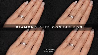 A White Series Diamond Size Comparison on hand [upl. by Nedyah729]