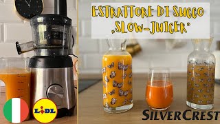 ESTRATTORE DI SUCCO „SLOWJUICER“ SILVERCREST SSJ 300 SSJBK 300 B3 ITALIA ITALIANO LIDL [upl. by Neill]