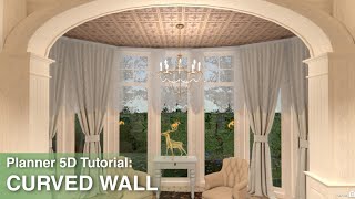 Curved Wall Tutorial in Planner 5D by Ayuh [upl. by Renault86]