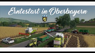 Erntestart in Oberbayern LS19 [upl. by Anihcak]