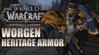 Worgen Heritage Armor  In Game Preview  Battle for Azeroth [upl. by Grand]