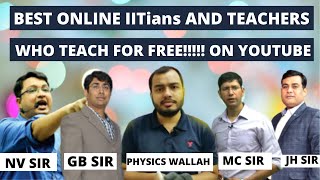 BEST ONLINE TEACHERS RECOMMENDED BY IITians FOR JEE MAINS AND ADVANCED  ALL COURSES FOR FREE [upl. by Ring]