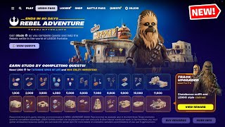 Fortnite Star Wars Rebel Adventure LEGO BATTLE PASS Full Showcase [upl. by Andrej]