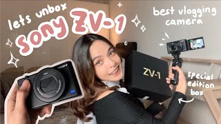 Sony ZV1 unboxing  vlogging kit ✿  beginner amp travel friendly  content creator camera [upl. by Stetson]