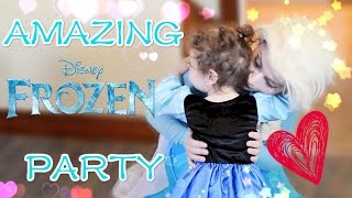 AMAZING FROZEN PARTY and ELSA CAKE [upl. by Lered]