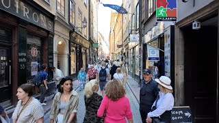 Stockholm Sweden   Stockholm Monday Walk  Are people leaving Town for Vacation [upl. by Damita]