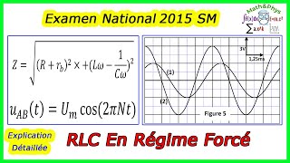 Circuit RLC Série En Régime Sinusoïdal Forcé  Examen National 2015  2 Bac SM  Exercice 1 [upl. by Lorenz]