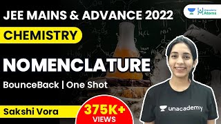 Nomenclature One Shot  BounceBack Series  Unacademy Atoms  JEE Chemistry  Sakshi Vora [upl. by Nethsa]