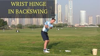 PROPER WRIST HINGE IN GOLF BACKSWING [upl. by Ennaylil]