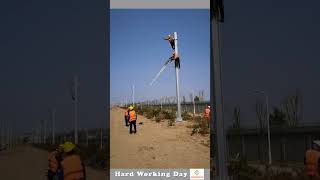 The Process Of lighting The Electrical Pole [upl. by Eeram]