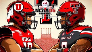 NCAA Football 06  10 Utah vs 24 Texas Tech  Season 2 Week 6 BIG 12 Showdown [upl. by Decima769]