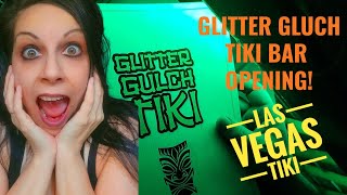 New Tiki Bar in Las Vegas  Glitter Gluch Grand Opening Downtown Fremont Street Lets Review [upl. by Nahtanod995]