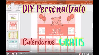 ✨💁‍♀️ GRATIS Calendarios 2019 \ 💖 DIY Calendario personalizado para regalar 👏💖 [upl. by Natsirc]