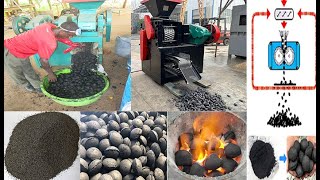 Coal Coke Dust Briquette Machine Charcoal Briquette Making Machine Price [upl. by Rumit]