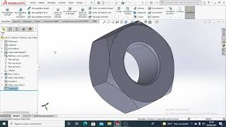 Écrou comment faire un écrou sur solidworks  Nut how to make a nut on solidwork [upl. by Ailin]