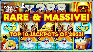 RARE amp MASSIVE Top 10 MOST EXCITING Slot Jackpots 2023  THIS IS WHY WE WATCH [upl. by Azilanna]