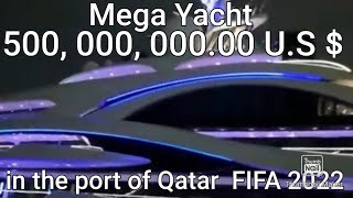 MEGA YACHT 500000 00000 US  AL LUSAIL DOCKED IN DOHA PORT [upl. by Llemrej]