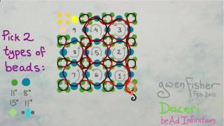 Animated How to Weave Super Right Angle Weave with Beads Illustrated with Doceri Software [upl. by Eilama905]