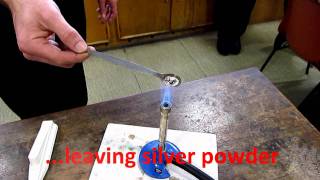 Extracting silver metal from silver oxide [upl. by Geraldine620]