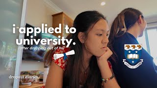 life after dropping out i applied to university 📚  a dropout’s diary [upl. by Yelnahs]