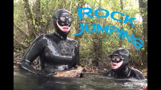 NoTanx Rock Jumping at Vobster Freediving [upl. by Ahsemal]