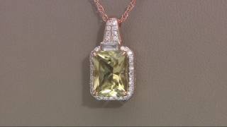 Csarite Radiant Cut amp Diamond Enhancer on 18quot Chain 14K 300 cts on QVC [upl. by Atikihs]