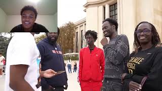 HANDING OUT NWORD IN PARIS REACTION 😂😂 BRO GOT CHASED BY MANUTE BOL😂 [upl. by Latashia]