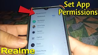 How to Set App Permissions in Realme 5 [upl. by Lecia]