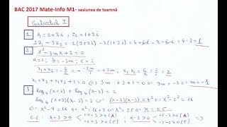 Rezolvare Bac 2017 toamna matematica m1 m2 m3 mate info stiinte tehnologic pedagogic [upl. by Asseram330]