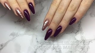 TUTORIAL Ricostruzione Mandorla  Step by Step con Cartine  Crispynails ♡ [upl. by Plato]